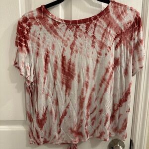 Redish Pink Tie-Dye Women's Top Size Large